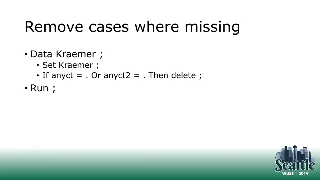 remove cases where missing