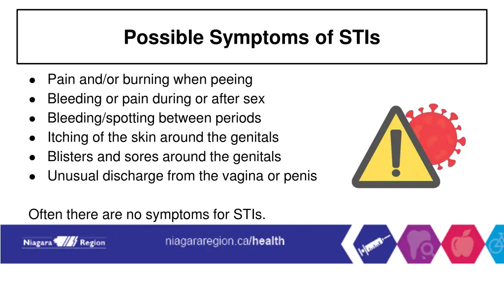 possible symptoms of stis