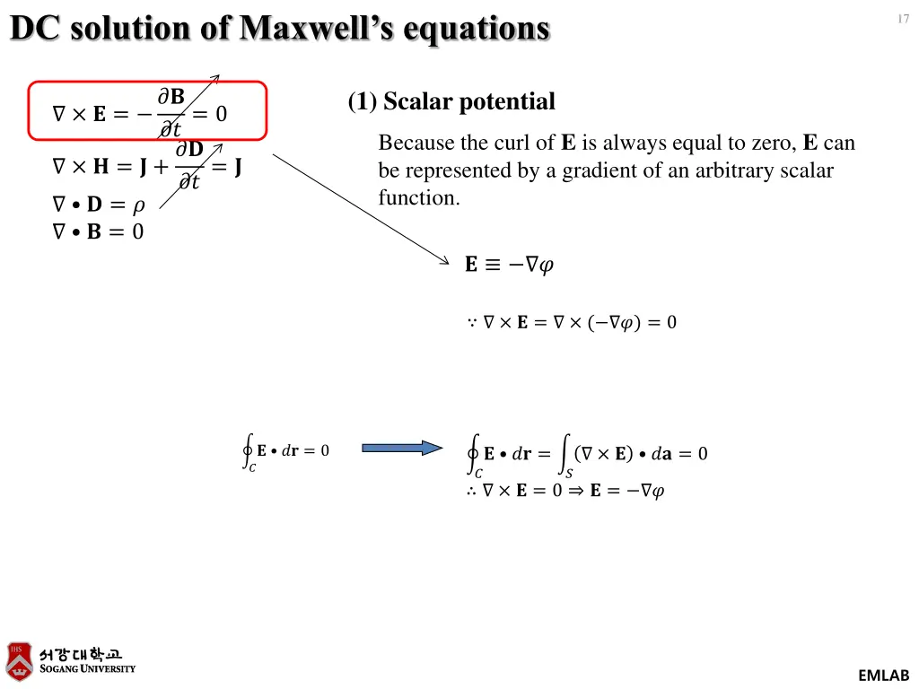 dc solution of maxwell s equations