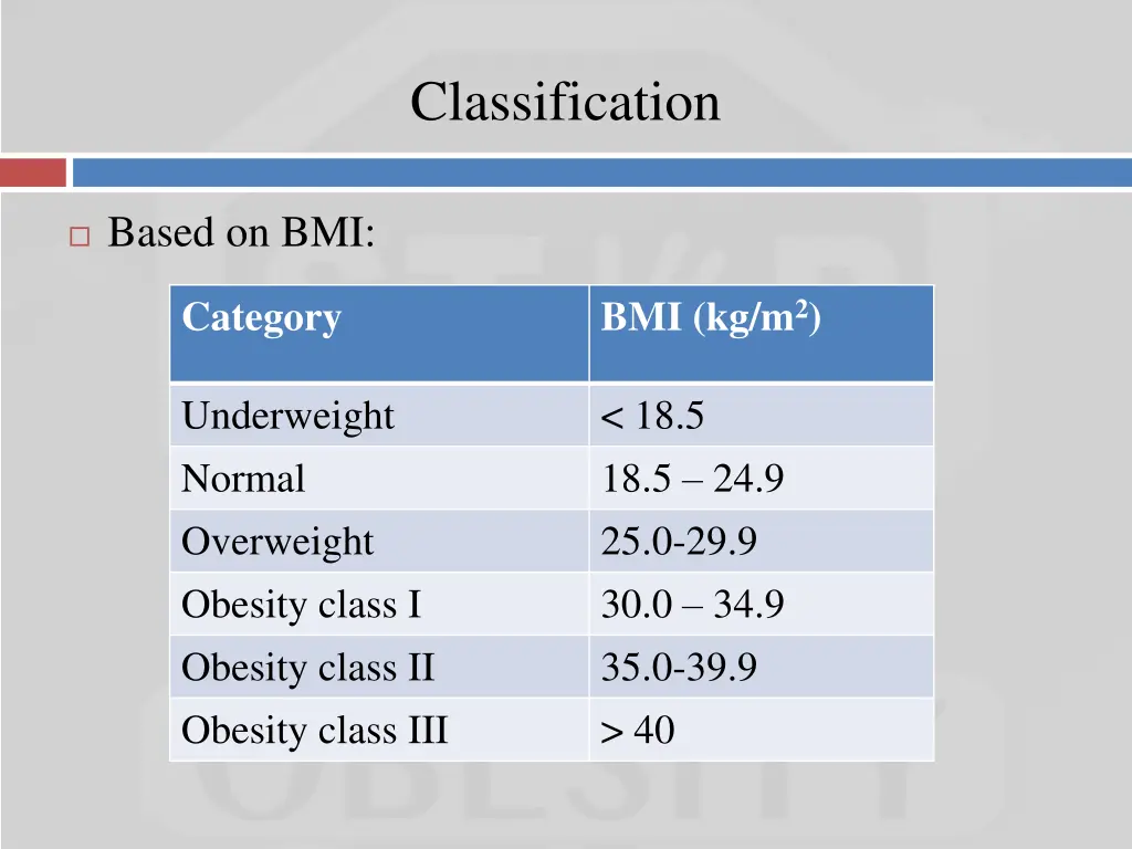 classification