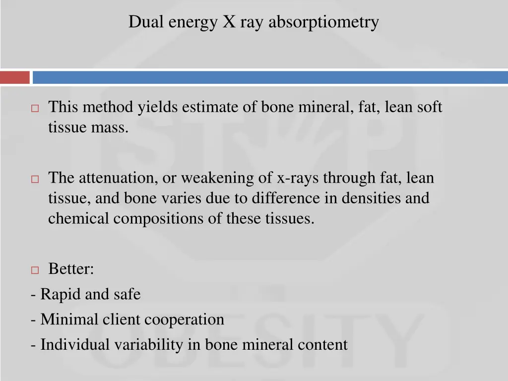 dual energy x ray absorptiometry