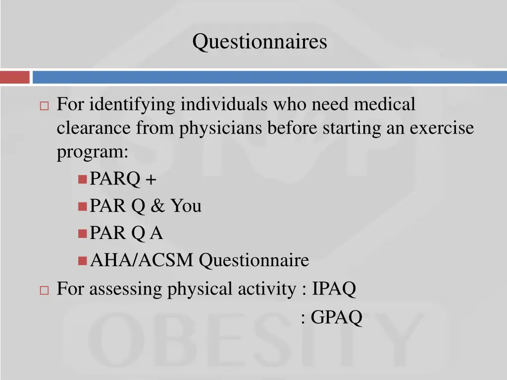 questionnaires