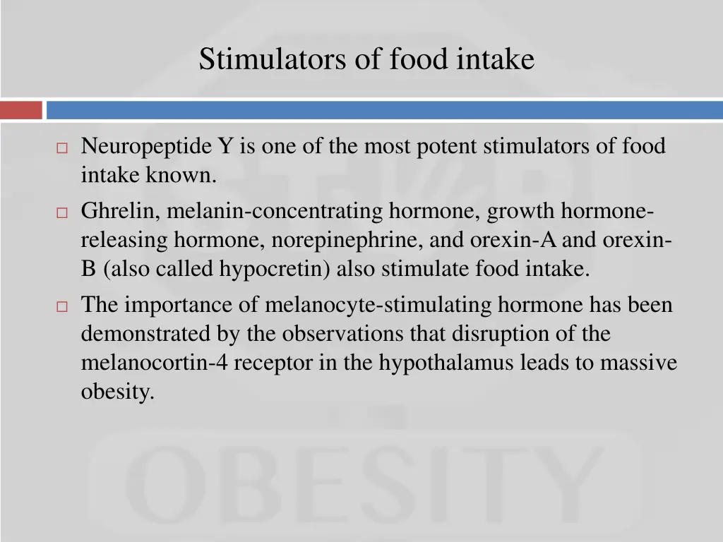 stimulators of food intake