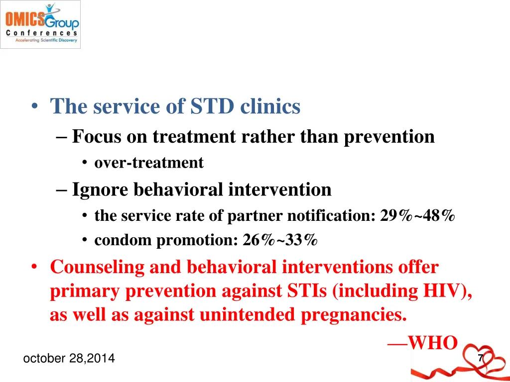 the service of std clinics focus on treatment
