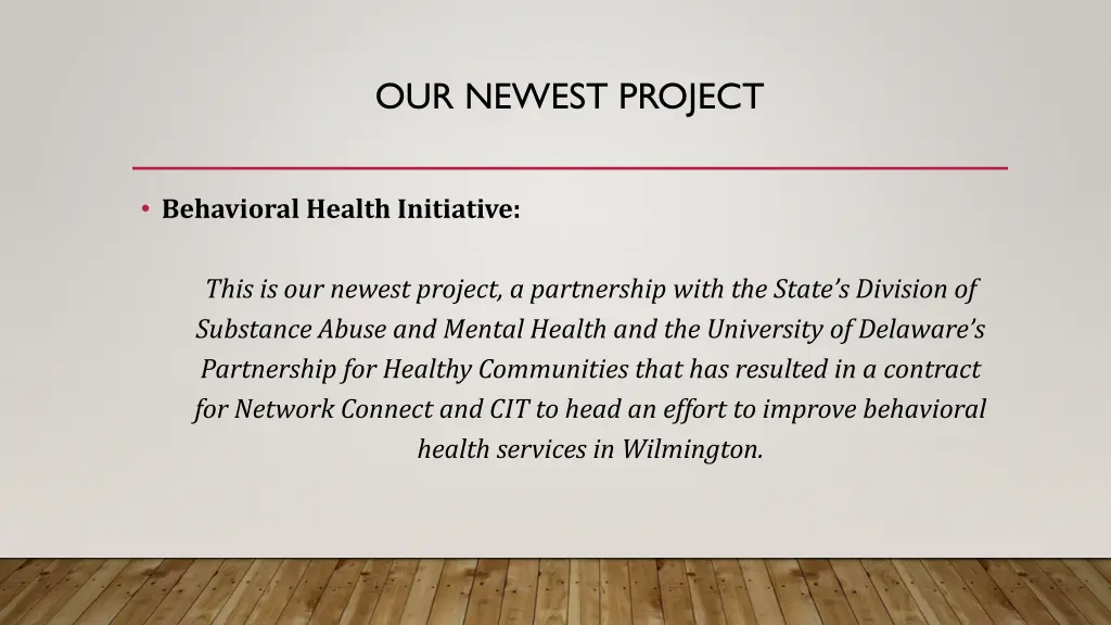 our newest project