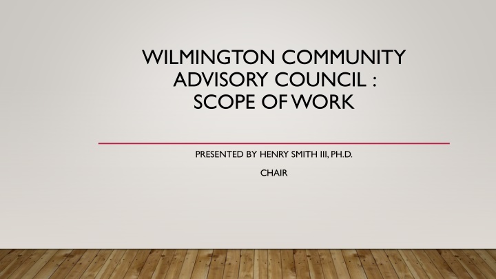 wilmington community advisory council scope