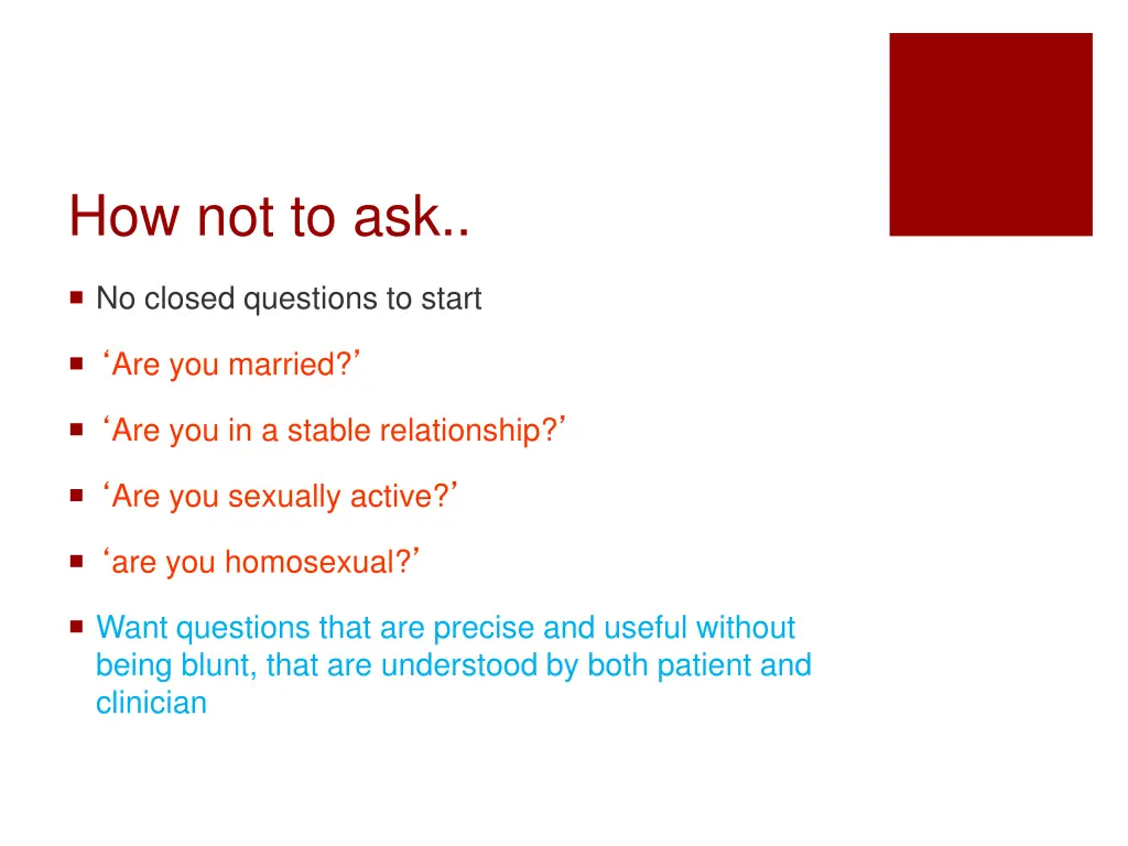how not to ask