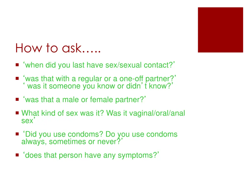 how to ask 1