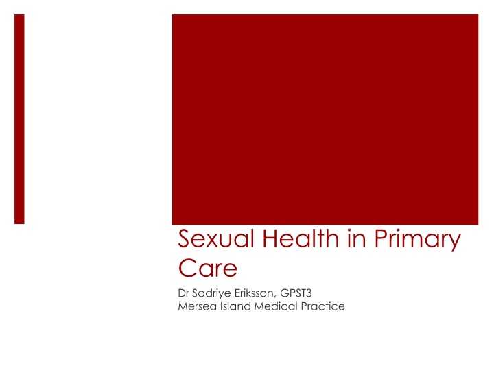 sexual health in primary care dr sadriye eriksson