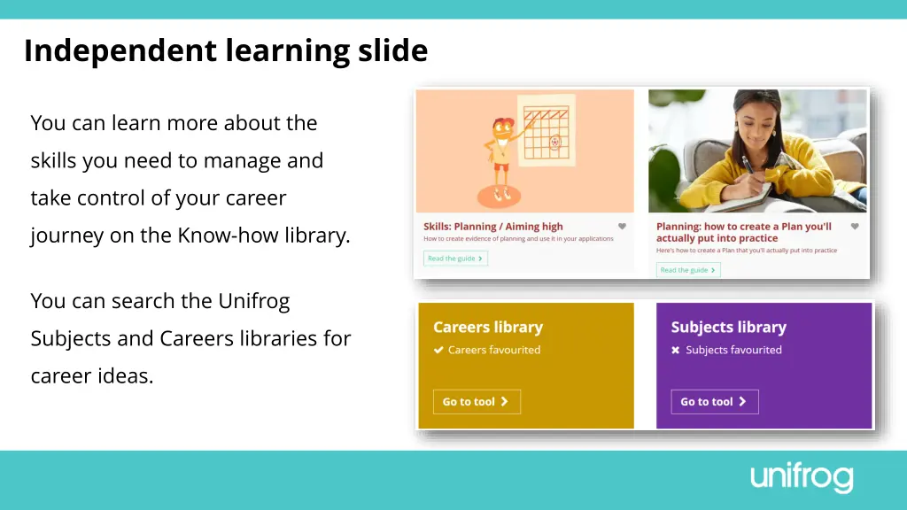 independent learning slide