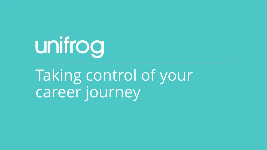 taking control of your career journey