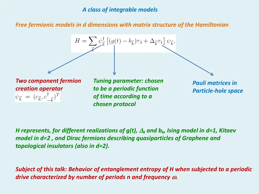 a class of integrable models