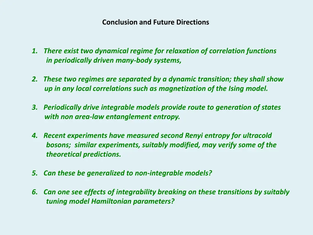 conclusion and future directions