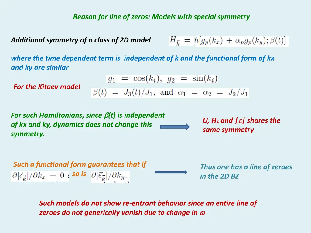reason for line of zeros models with special