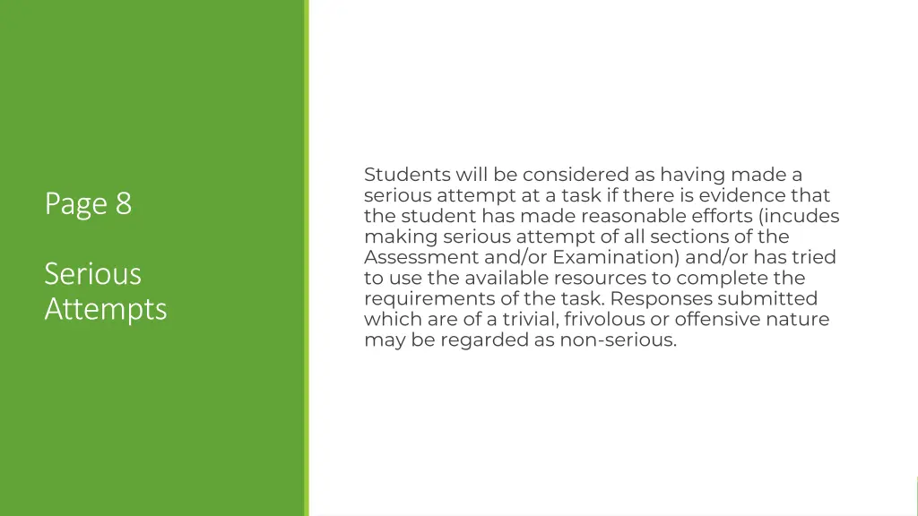 students will be considered as having made