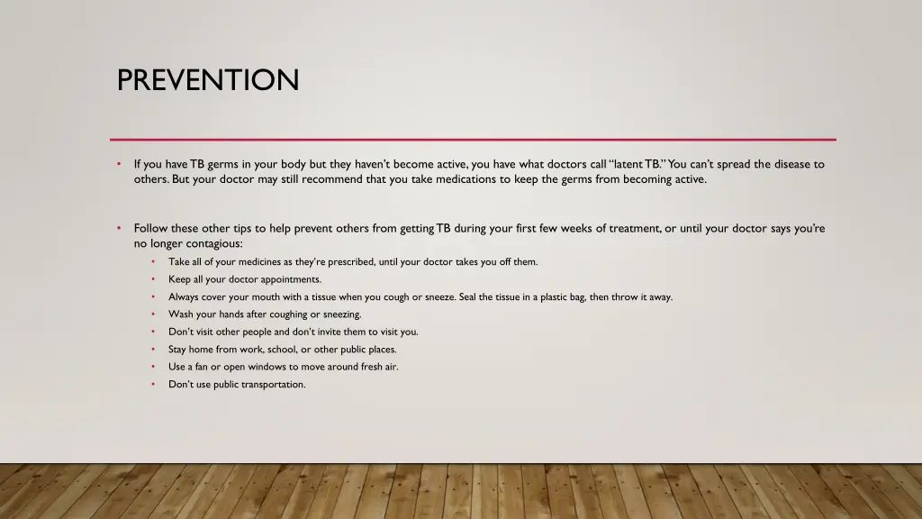 prevention
