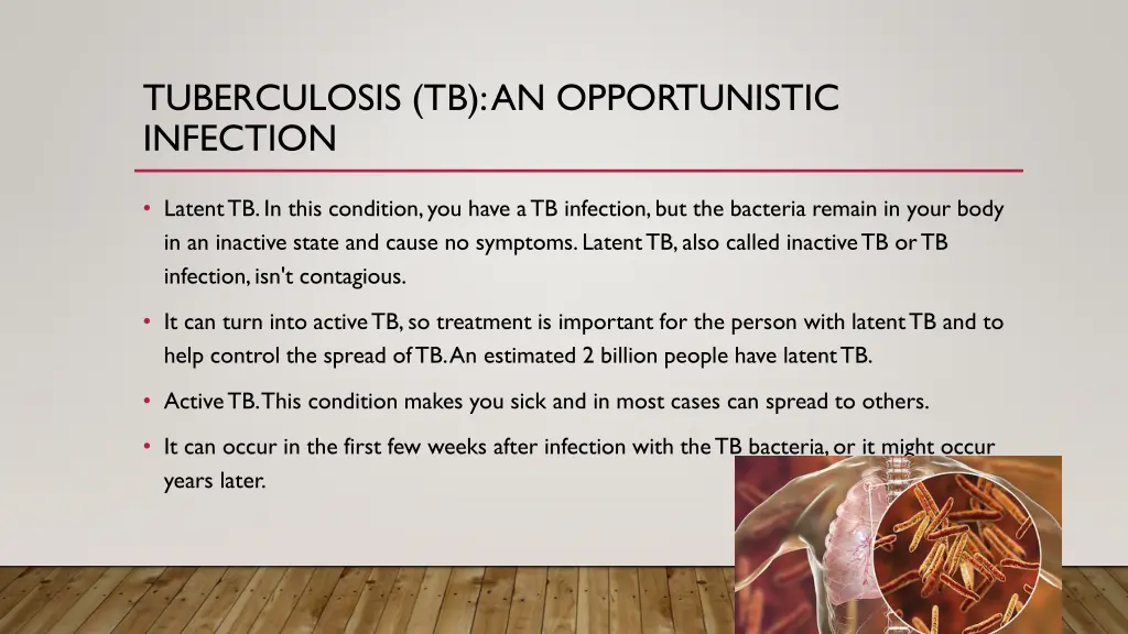 tuberculosis tb an opportunistic infection