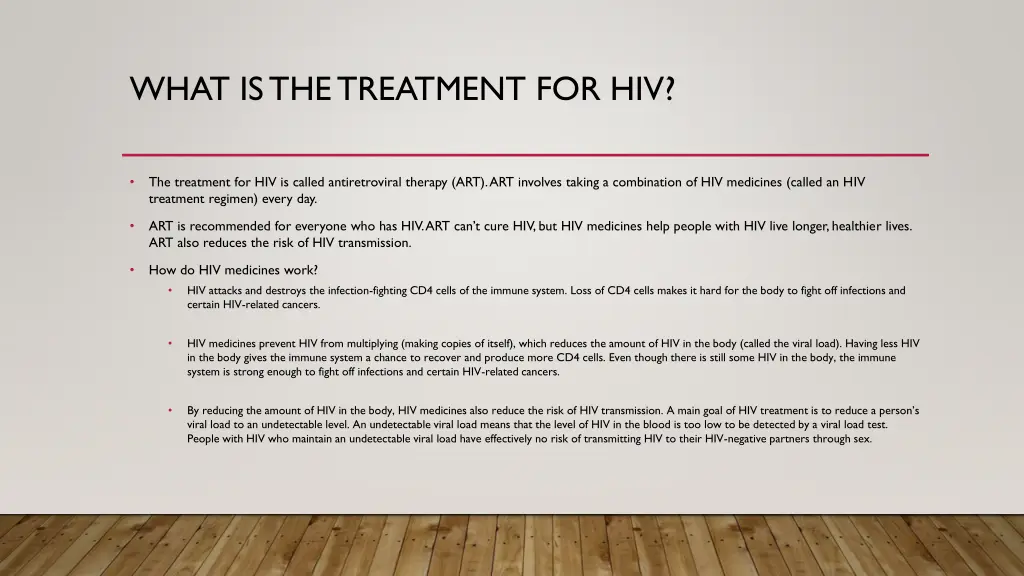 what is the treatment for hiv