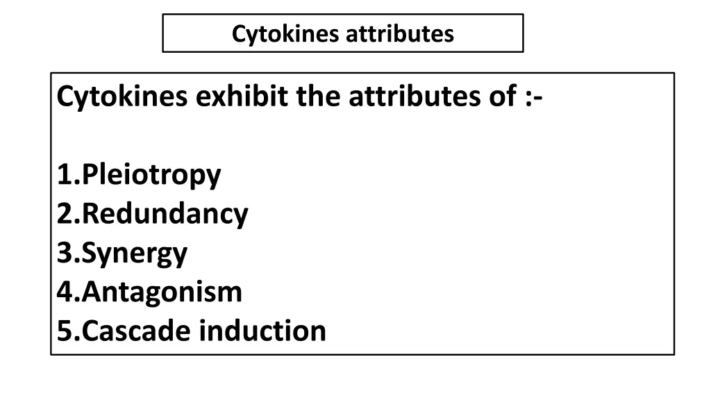 cytokines attributes
