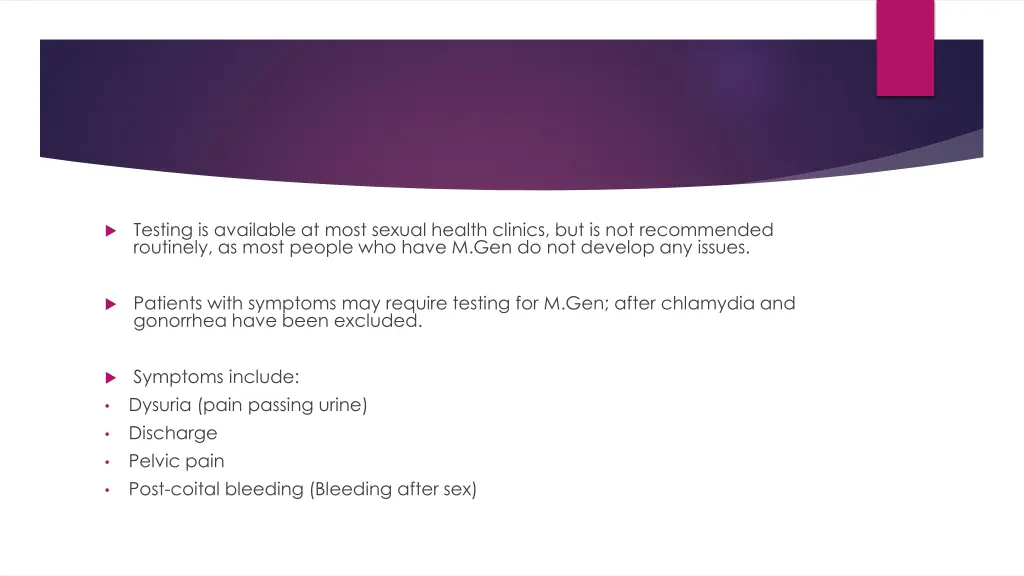 testing is available at most sexual health