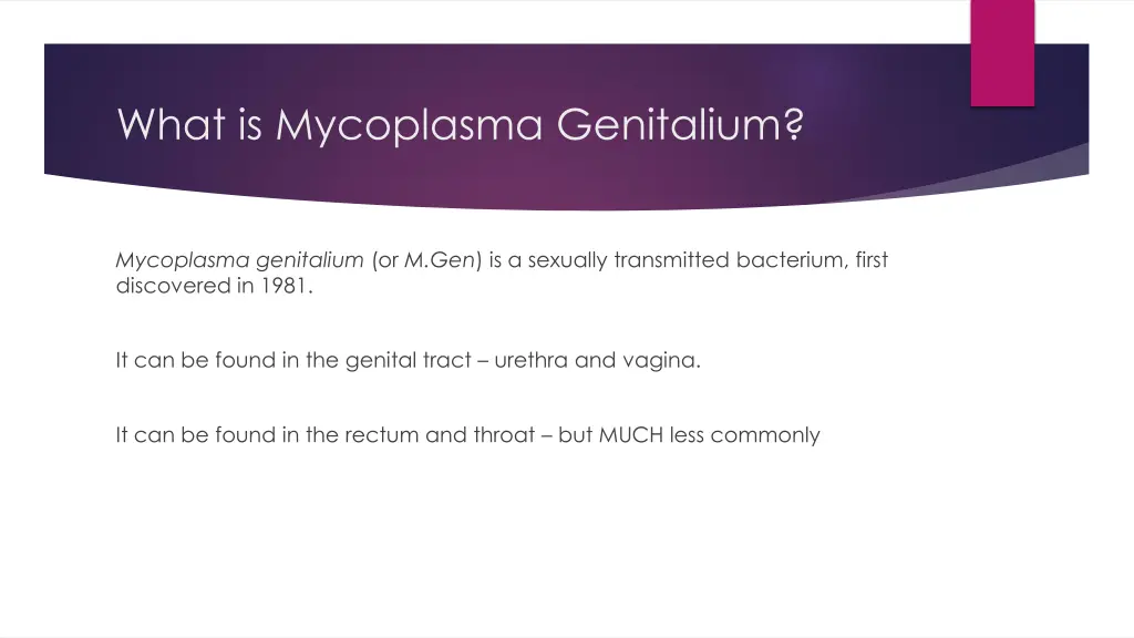 what is mycoplasma genitalium