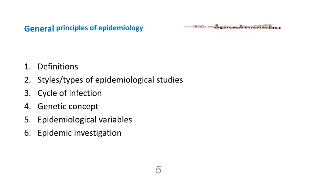 general principles of epidemiology 1