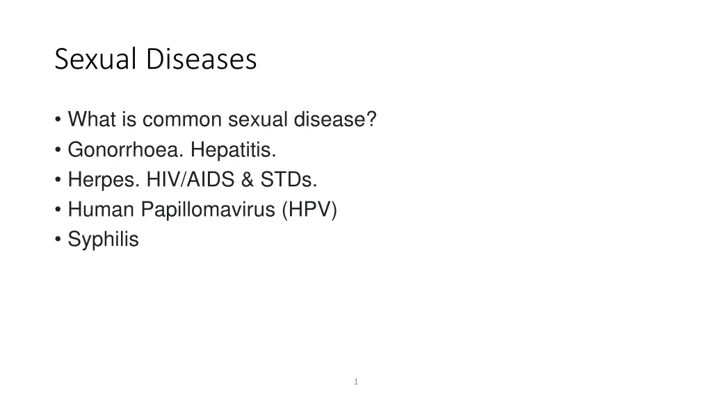 sexual diseases