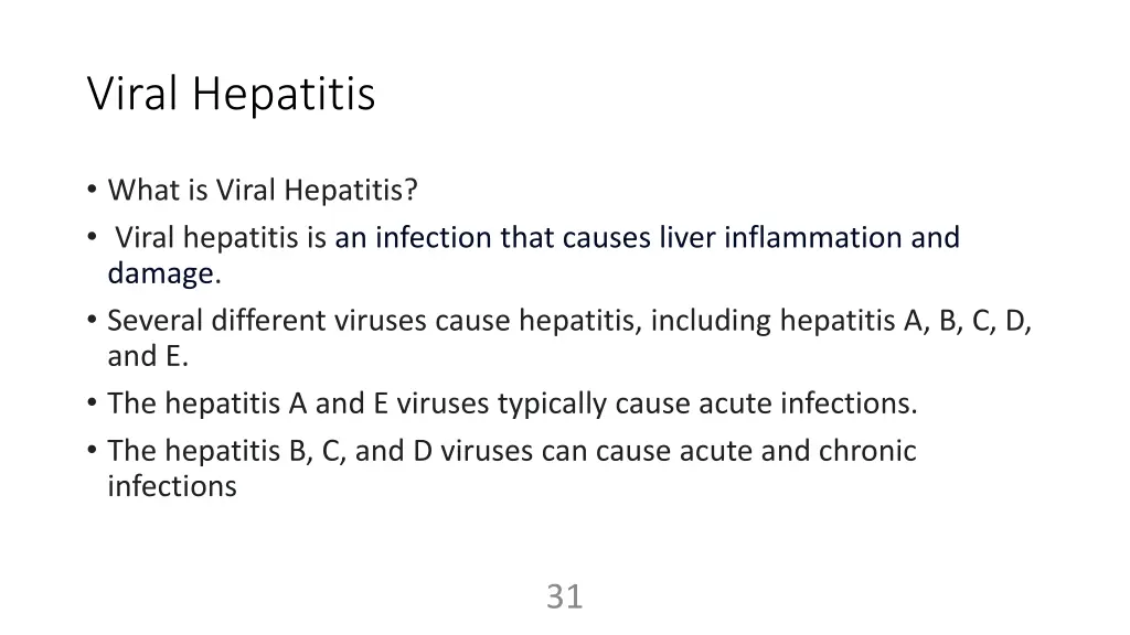 viral hepatitis