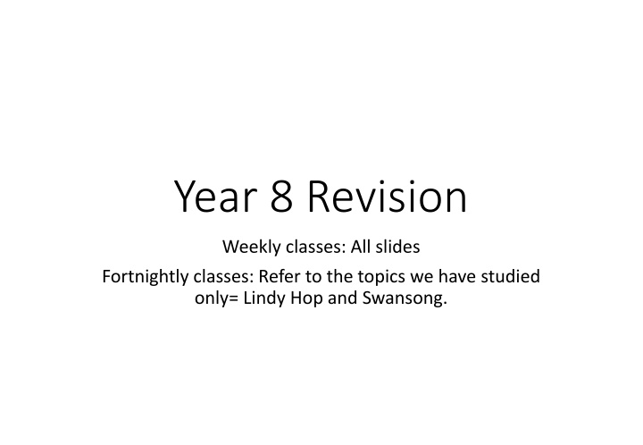 year 8 revision