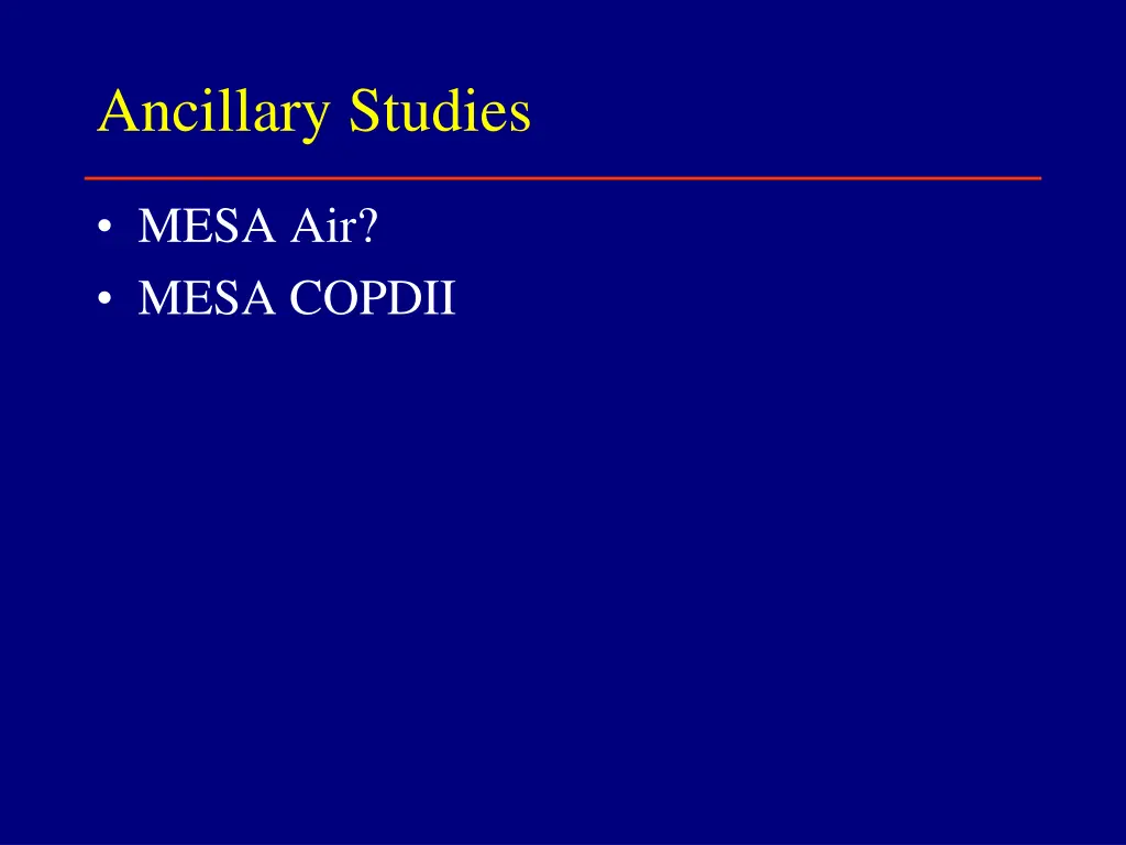ancillary studies
