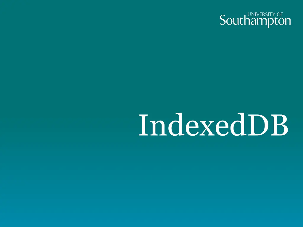 indexeddb