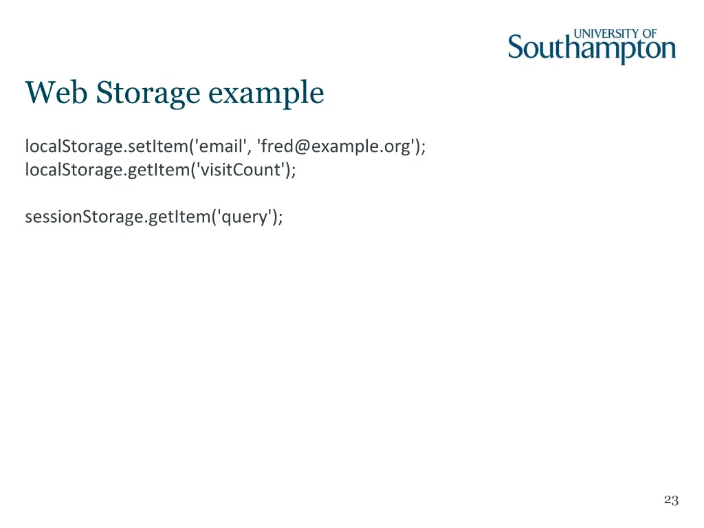 web storage example