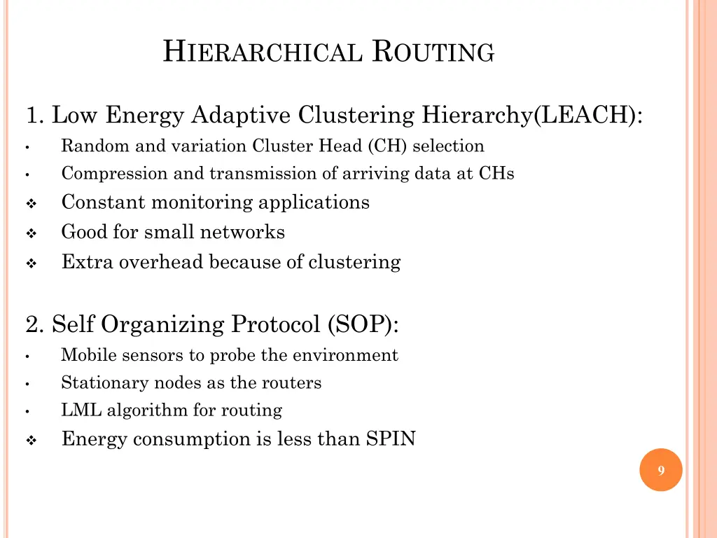 h ierarchical r outing