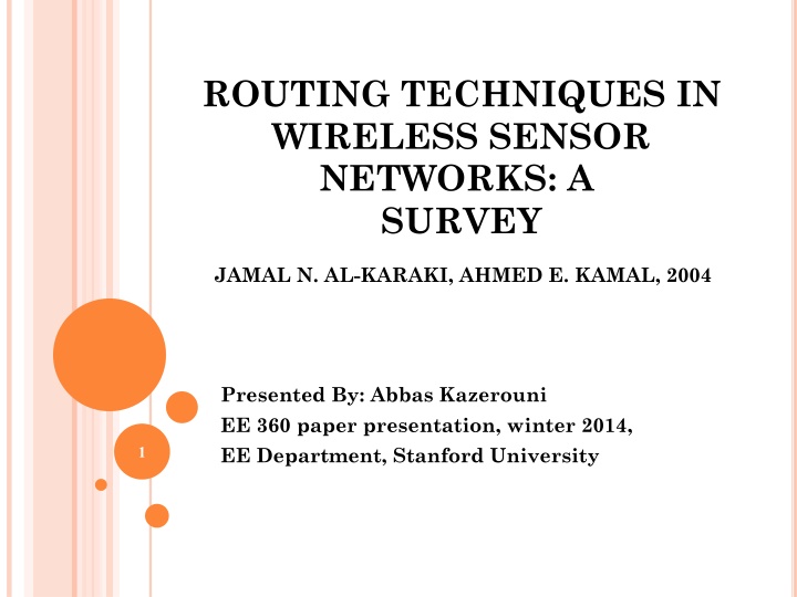 routing techniques in wireless sensor networks