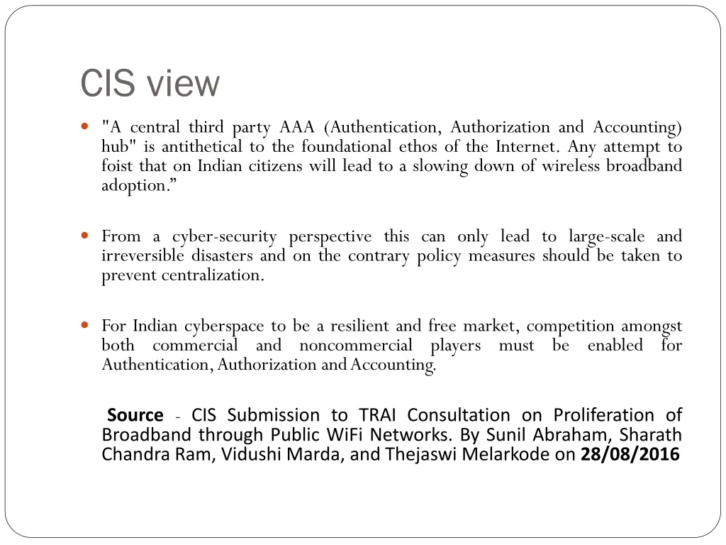 cis view