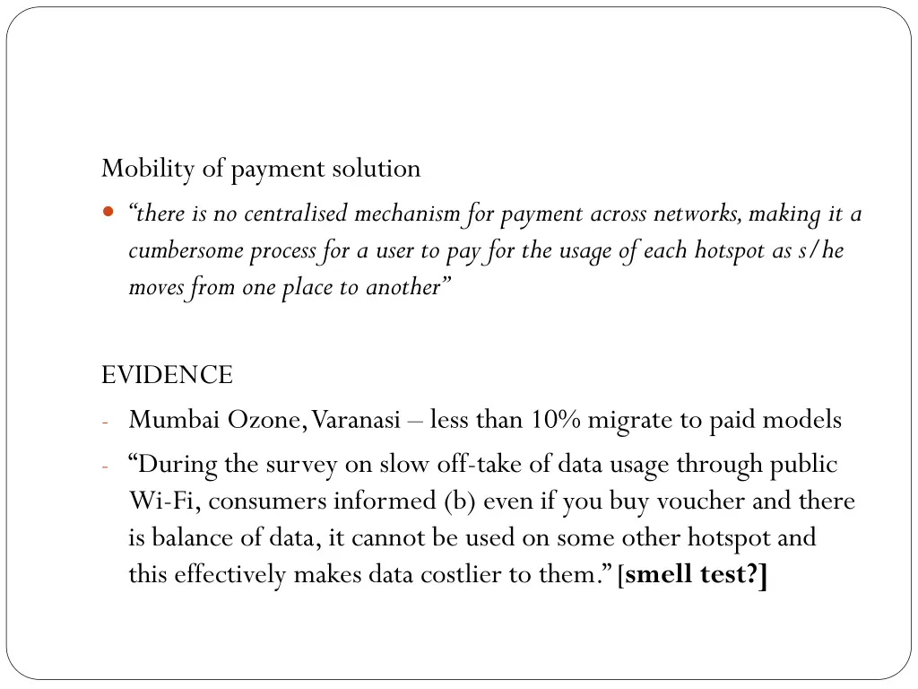 mobility of payment solution there