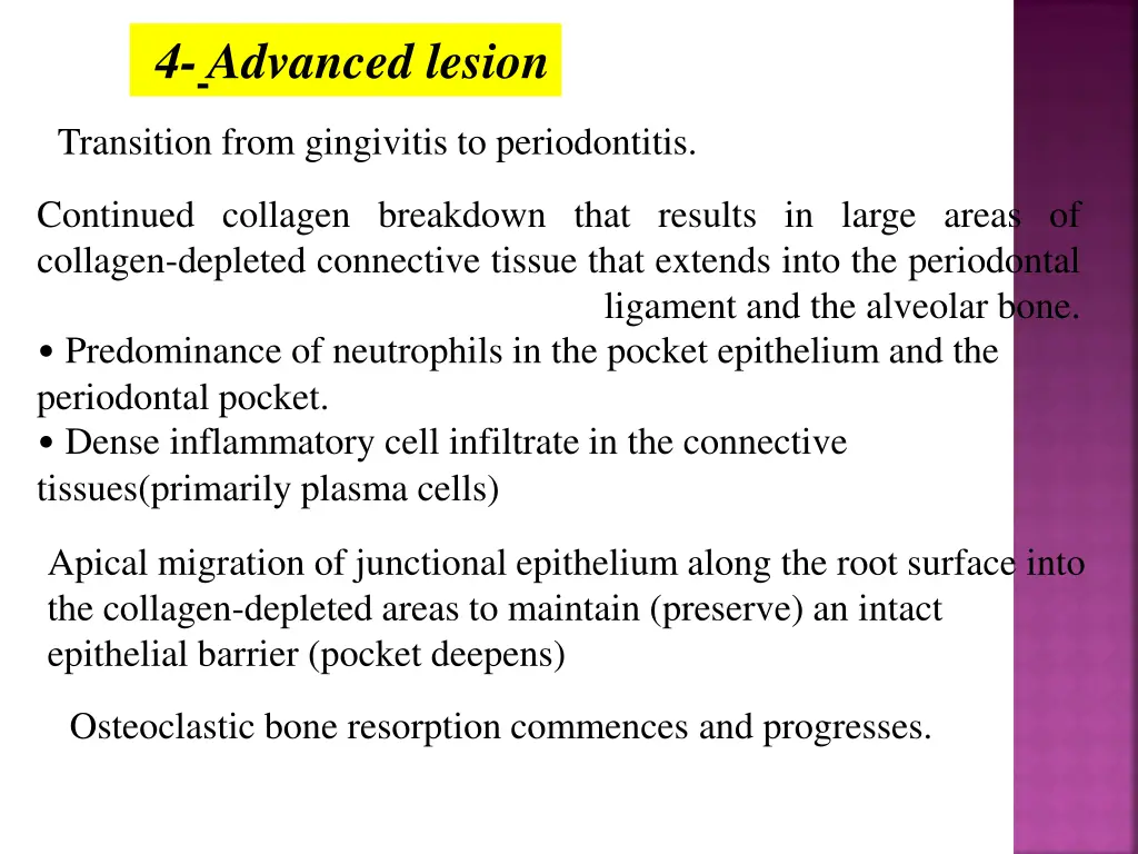 4 advanced lesion