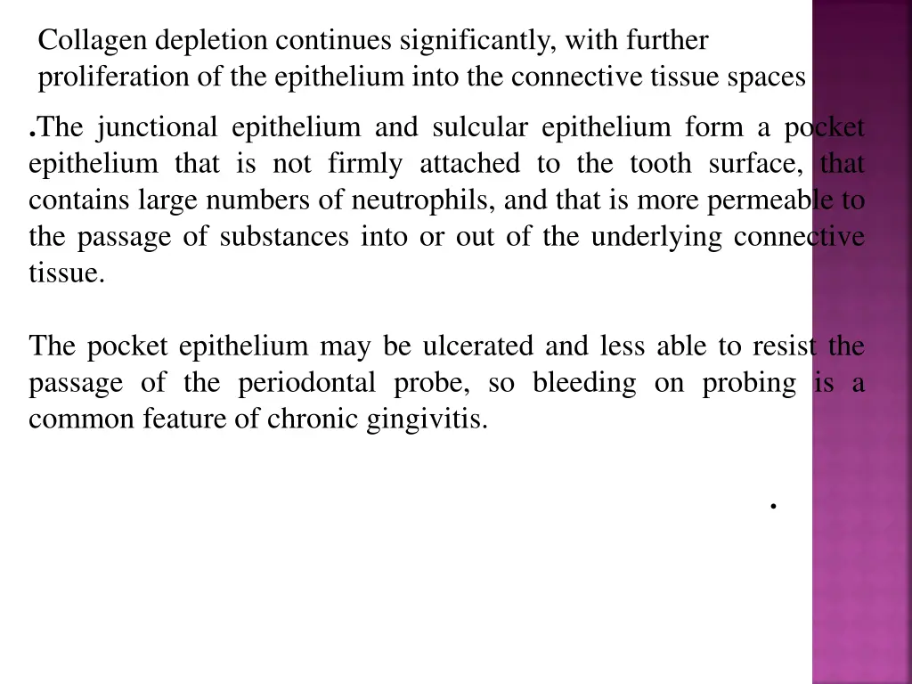 collagen depletion continues significantly with