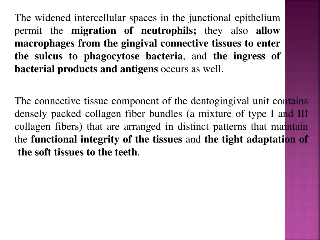 the widened intercellular spaces