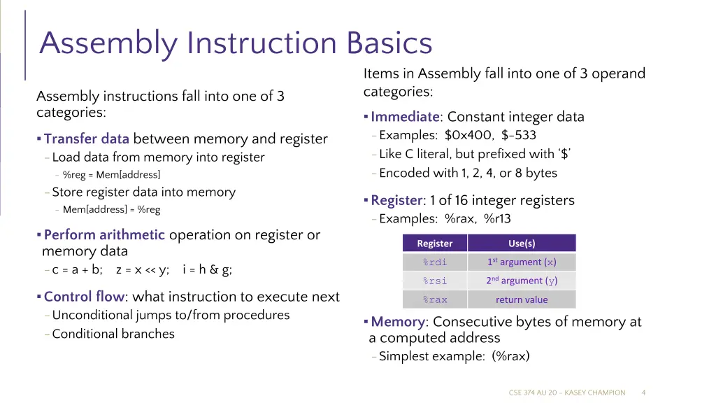assembly instruction basics