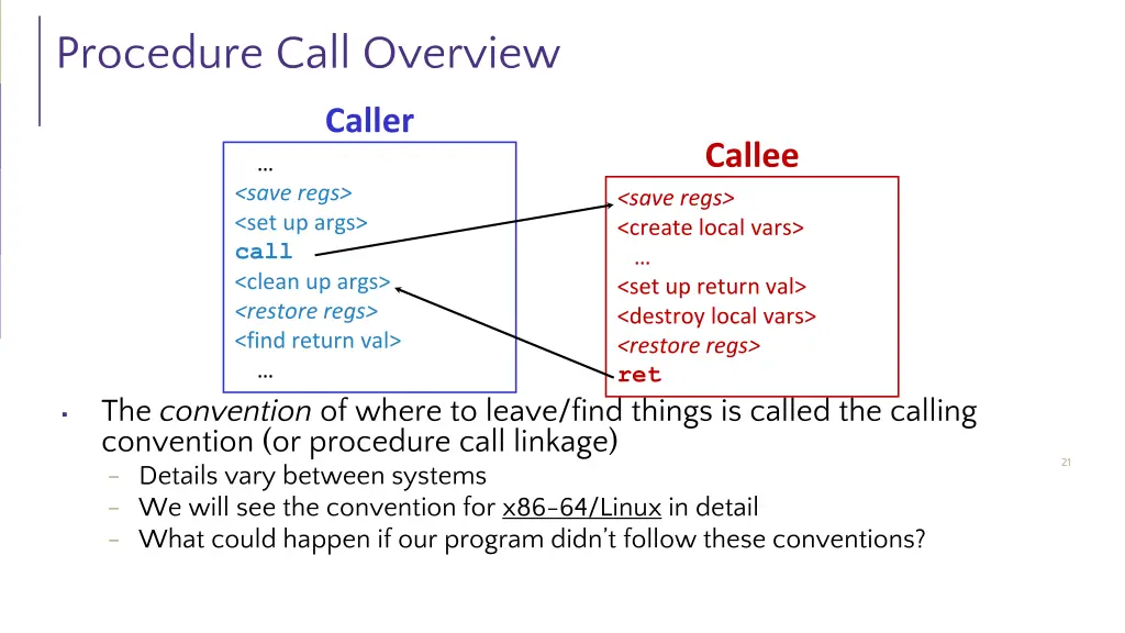 procedure call overview 1