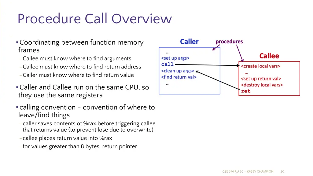 procedure call overview