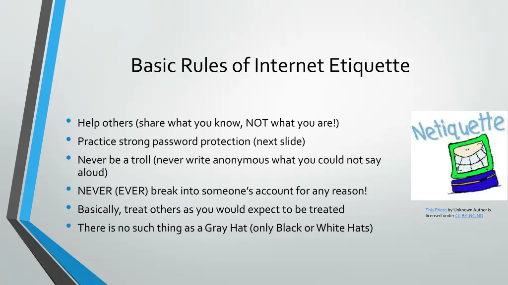 basic rules of internet etiquette
