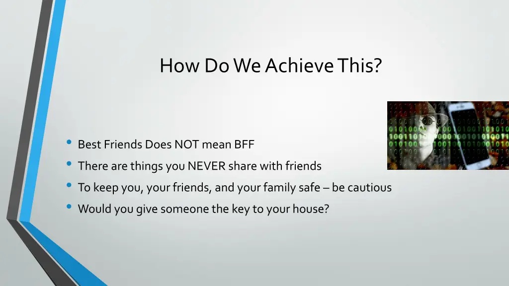 how do we achieve this