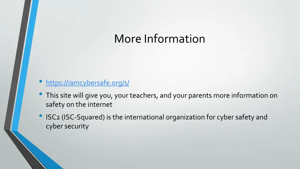 more information
