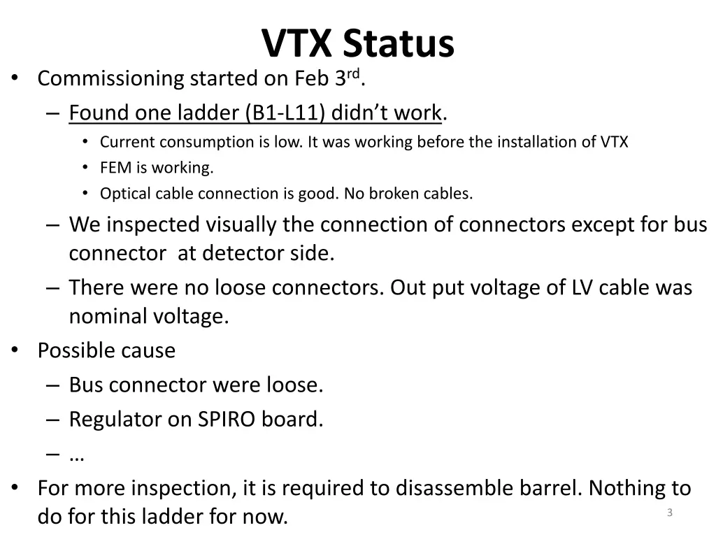 vtx status 1