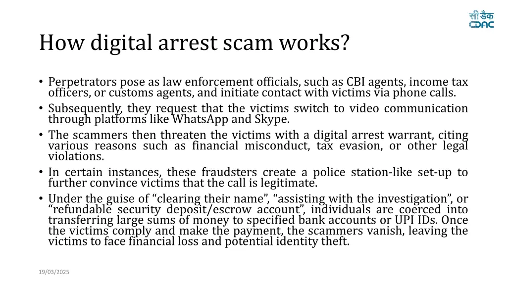 how digital arrest scam works