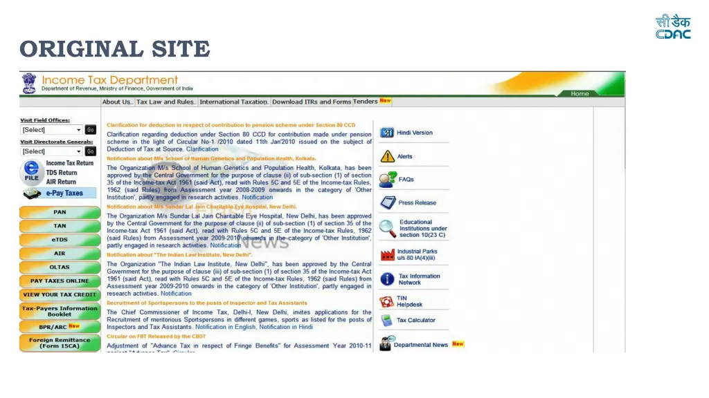 original site