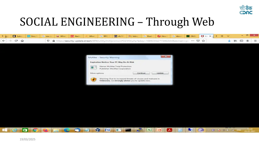 social engineering through web